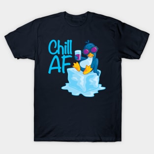 Chill AF Penguin on Ice T-Shirt